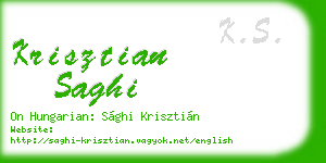 krisztian saghi business card